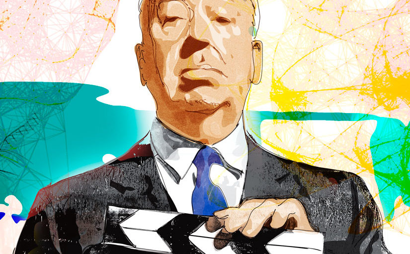 Alfred Hitchcock illustration
